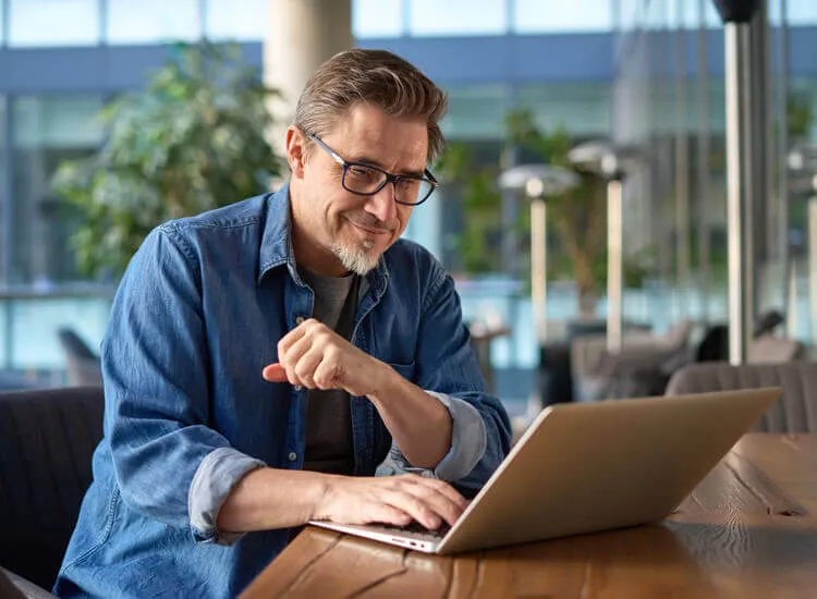 Person Setting Up Google Business Profile